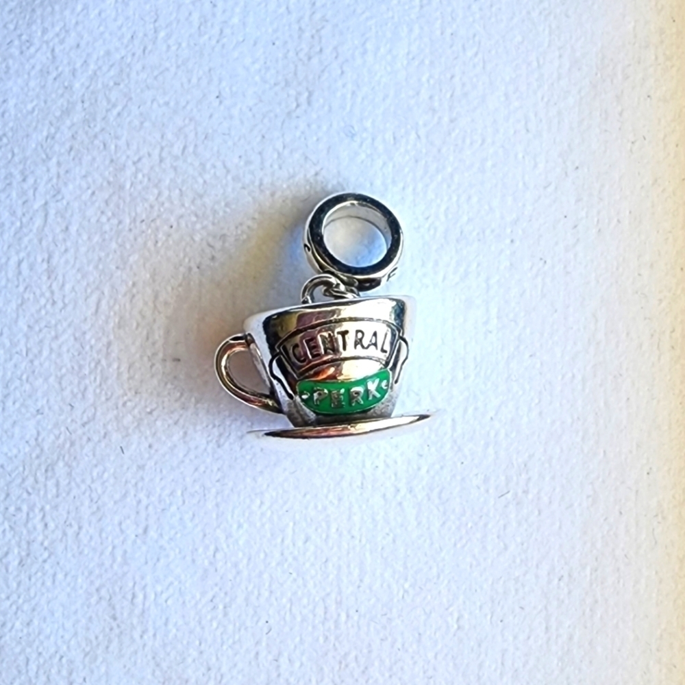 NEW Friends TV show Central Perk coffee mug silver charm for Pandora bracelet